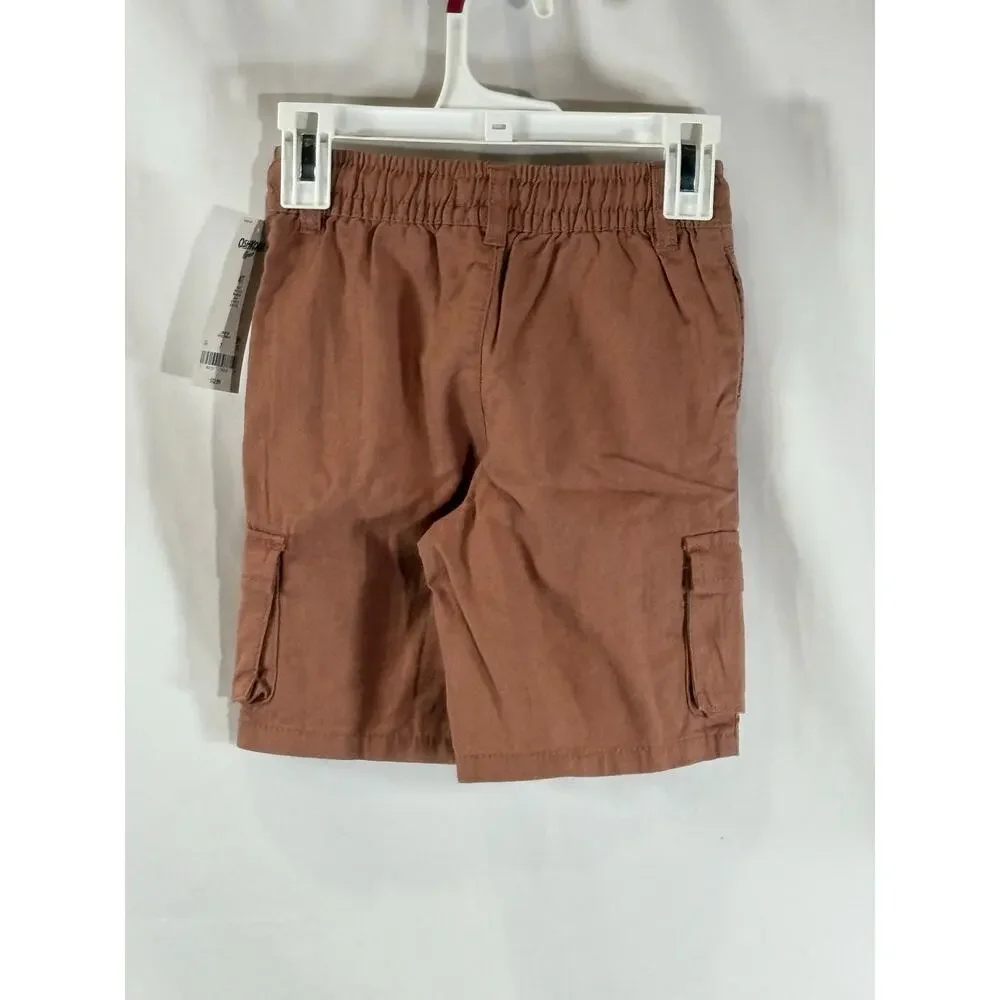 OshKosh Boys Khaki Cargo Shorts, Sz 4T, NWT